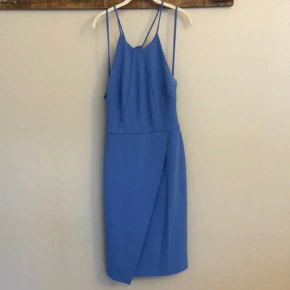 gianni bini blue dress Size 6 Gianni Bini Navy Blue New Square Neck Sleeveless Dress Flounce –  Conshy Consignment